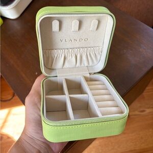 Vlando Travel Jewelry Case in Lime Green